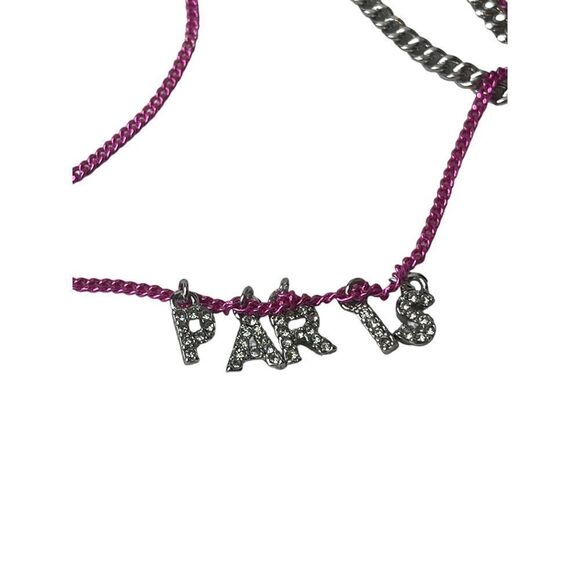 NWT KARL LAGERFELD PARIS Two-Tone Pavé Paris Layered Pendant Necklace - Picture 3 of 6